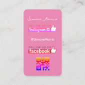 Carte de visite du code QR des médias sociaux (Devant)