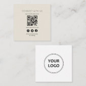 Carte de visite du code QR des médias sociaux (Devant / Derrière)