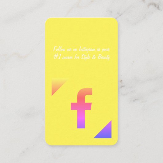 Carte de visite du code QR des médias sociaux (Dos)