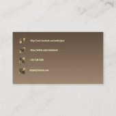 carte de visite du code qr des médias sociaux (Dos)