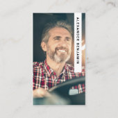 Carte de visite du code QR du conducteur de camion (Devant)