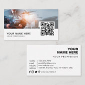 Carte de visite du code QR du planificateur de tra (Devant / Derrière)