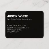 Carte de visite du code QR du policier (Dos)