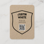 Carte de visite du code QR du policier (Devant)