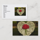 Carte de visite du coeur de Red Rose (Devant / Derrière)