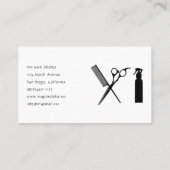 Carte de visite du coiffeur photo (Dos)