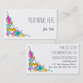 Carte de visite du coin Arbre rétro (Devant / Derrière)