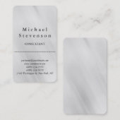 Carte de visite du coin arrondi gris tendance (Devant / Derrière)