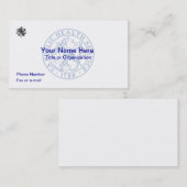 CARTE DE VISITE du commandant USPHS (Devant / Derrière)