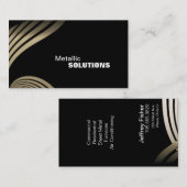 Carte de visite du commerce de tôle - noir et or (Devant / Derrière)