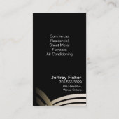 Carte de visite du commerce de tôle - noir et or (Dos)