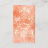 Carte de visite du concepteur d'aquarelle de lustr (Devant)