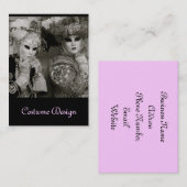 Carte de visite du concepteur de costumes (Devant / Derrière)