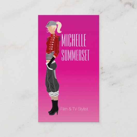 Carte de visite du concepteur de mode (Devant)