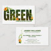Carte de visite du concepteur de paysage (Devant / Derrière)