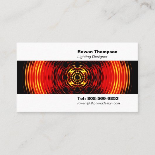 Carte de visite du concepteur d'éclairage (Devant)