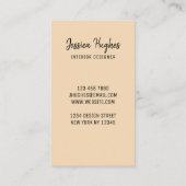 Carte de visite du concepteur d'intérieur (Dos)