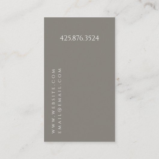 Carte de visite du concepteur d'intérieur (Dos)