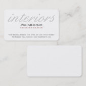 Carte de visite du concepteur d'intérieur arrondi (Devant / Derrière)