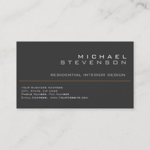 Carte de visite du concepteur noir gris clair