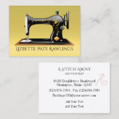 Carte de visite du concepteur Seamstress (Devant / Derrière)