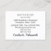 Carte de visite du concepteur Seamstress (Dos)