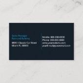 Carte de visite du concessionnaire automobile de s (Dos)