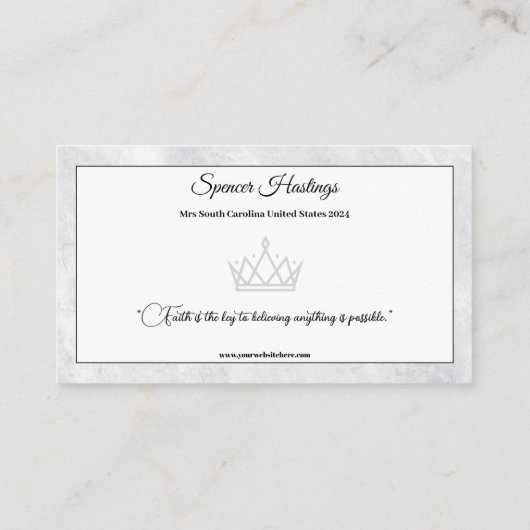 Carte de visite du concours de glace marbré (Dos)