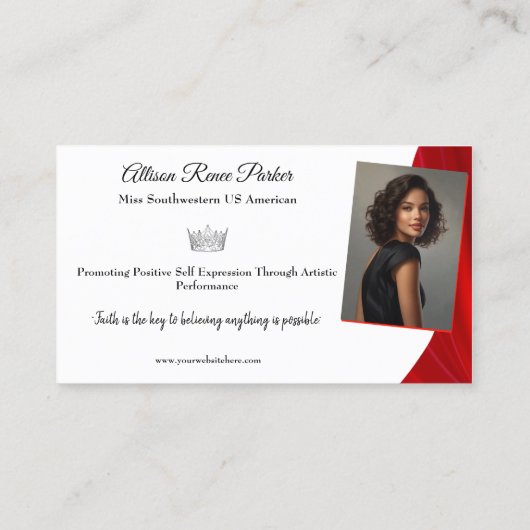 Carte de visite du concours Ruby Shine (Dos)