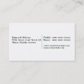 Carte de visite du congé vert (Dos)