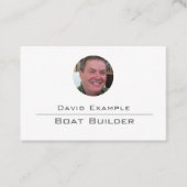 Carte de visite du constructeur de bateaux (Devant)