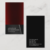 Carte de visite du consultant en mode gris rouge (Devant / Derrière)