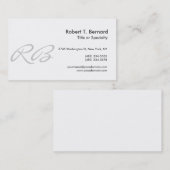 Carte de visite du consultant en monographie gris- (Devant / Derrière)