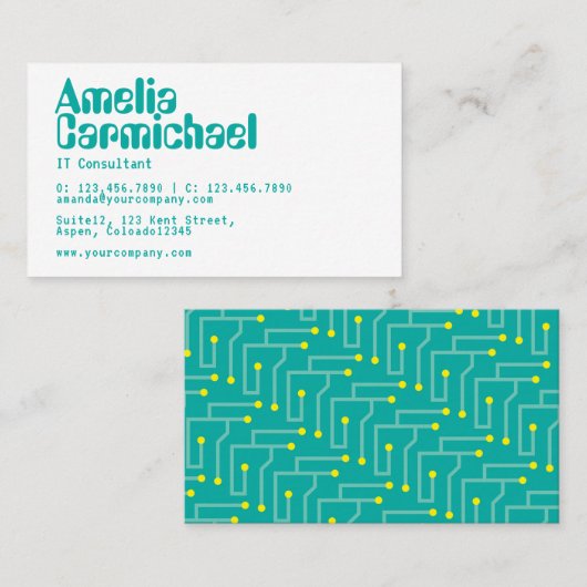 CARTE DE VISITE du consultant informatique (Devant / Derrière)