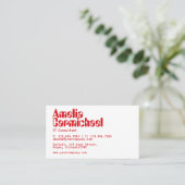CARTE DE VISITE du consultant informatique (Debout devant)