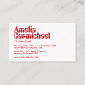 CARTE DE VISITE du consultant informatique (Devant)