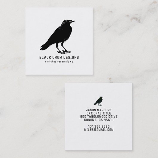 Carte de visite du Corbeau noir (Devant / Derrière)