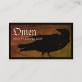 Carte de visite du Corbeau noir d'Halloween (Devant)