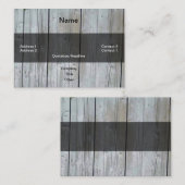 Carte de visite du côté bois (Devant / Derrière)