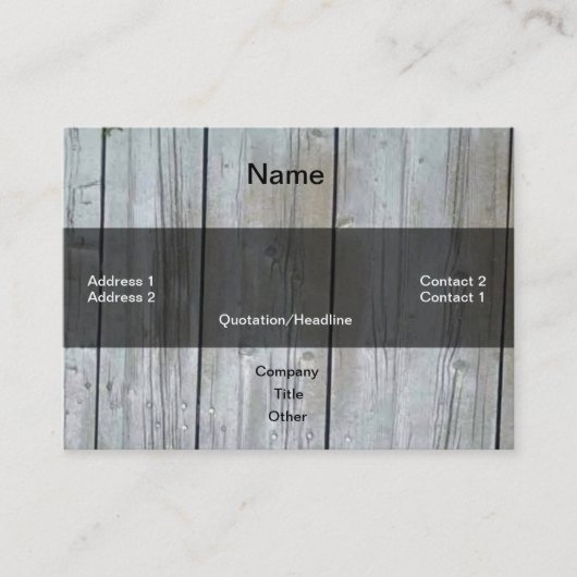 Carte de visite du côté bois (Devant)