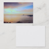 Carte de visite du coucher de soleil de la jetée (Devant / Derrière)