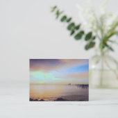 Carte de visite du coucher de soleil de la jetée (Debout devant)