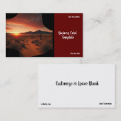 Carte de visite du coucher de soleil du paysage ph (Devant / Derrière)