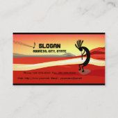 Carte de visite du coucher de soleil Kokopelli (Dos)