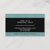 Carte de visite du courtier d'assurance - Textes s (Dos)