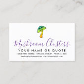 carte de visite du crâne de champignons (Dos)