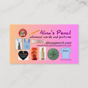 Carte de visite du crayon Alina 2023