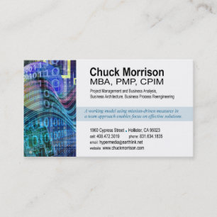 Carte de visite du Cyber Tech-1 (blanc/bleu)