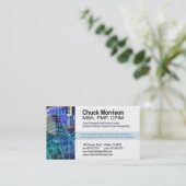 Carte de visite du Cyber Tech-1 (blanc/bleu) (Debout devant)