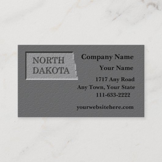 Carte de visite du Dakota du Nord (Devant)